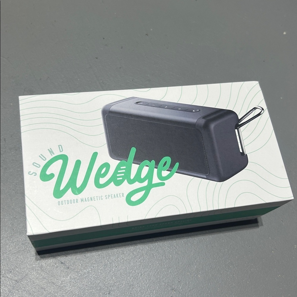 Sound Wedge - Outdoor Magnetic Speaker (New In Box with Charging Cable) - Picture 2 of 12